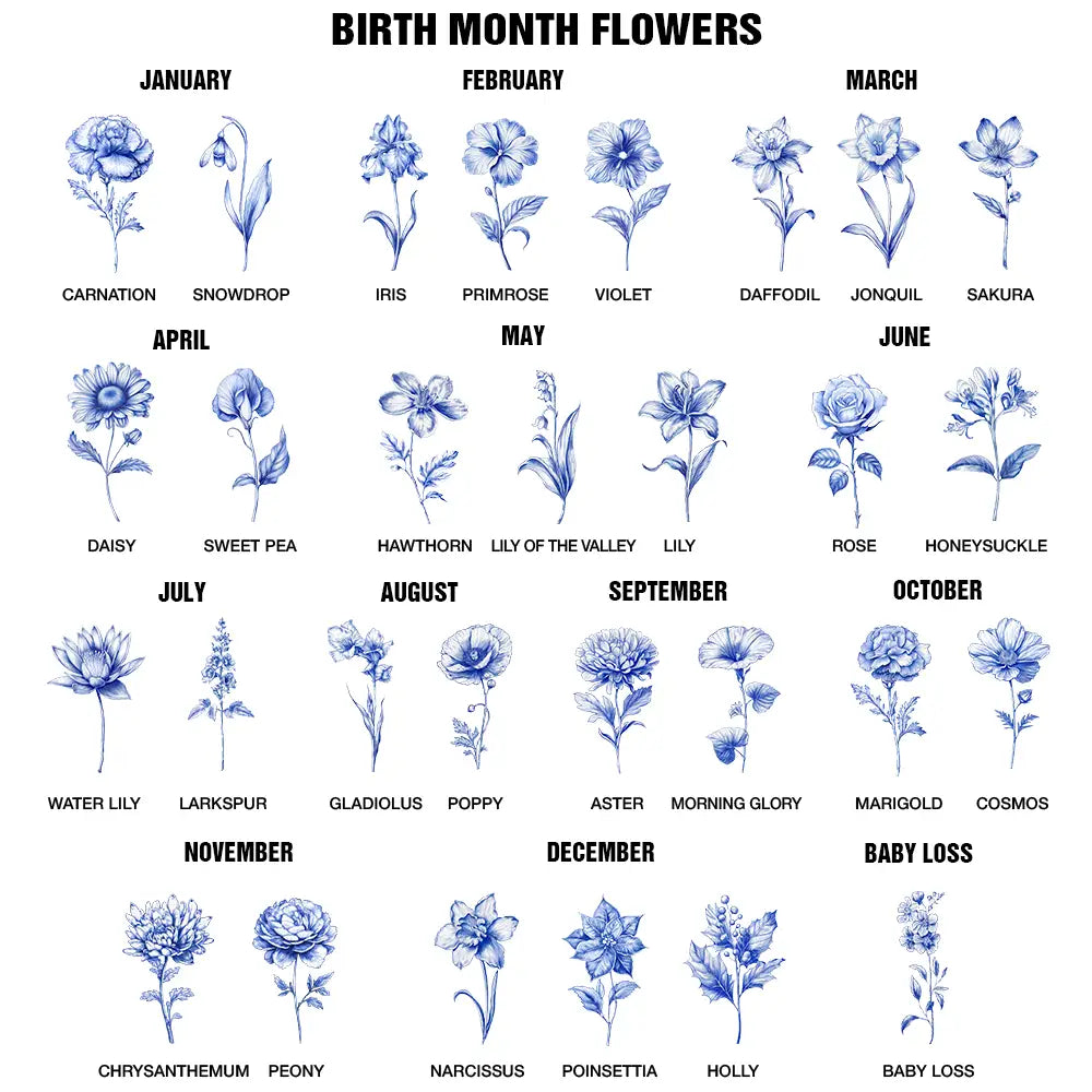 Toile De Jouy Birth Flower Grow An Old Friend - Personalized Circle Ceramic Ornament