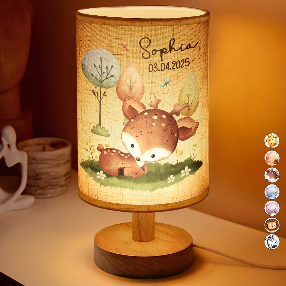 Baby Animal Night Light - Personalized Fabric Lamp