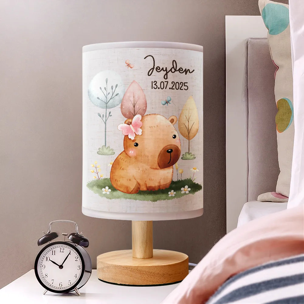 Parents, Gift For Kids, Happy, New baby - Baby Animal Night Light - Personalized Fabric Lamp