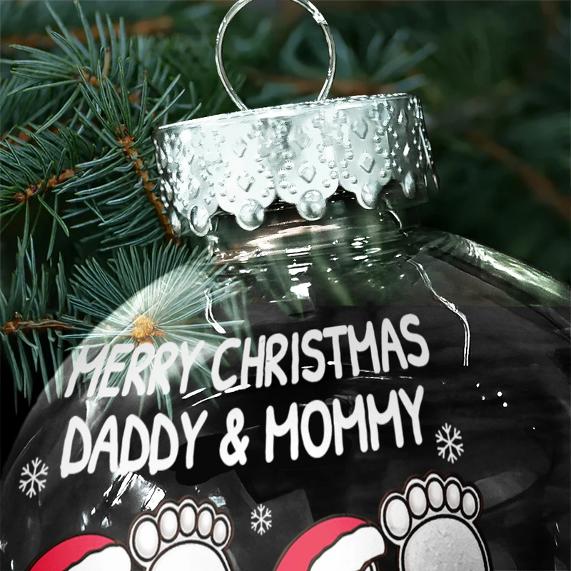 Christmas,New Dad,New baby,New Mom,Happy - Baby Expecting See You In 2026 - Personalized Ball Ornament