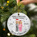 Baby Expecting See You In 2026 - Personalized Circle Ceramic Ornament