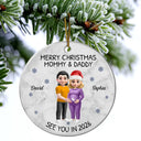 Baby Expecting See You In 2026 - Personalized Circle Ceramic Ornament