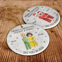 Christmas, Gift For Couples, New Dad, New baby, New Mom - Baby Expecting See You In 2026 - Personalized Circle Ceramic Ornament