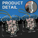 Christmas,New baby,Parents,Family,Happy - Baby First Christmas - Personalized Onesie Shaped Glass Ornament