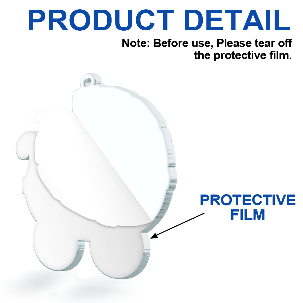 Christmas,New baby,New Dad,New Mom,Happy - Baby First Christmas Baby Carriage 3D Effect - Personalized Custom Shaped Acrylic Ornament