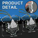 Christmas,New Dad,New baby,New Mom,Happy - Baby First Christmas Toile Pattern - Personalized Onesie Shaped Glass Ornament