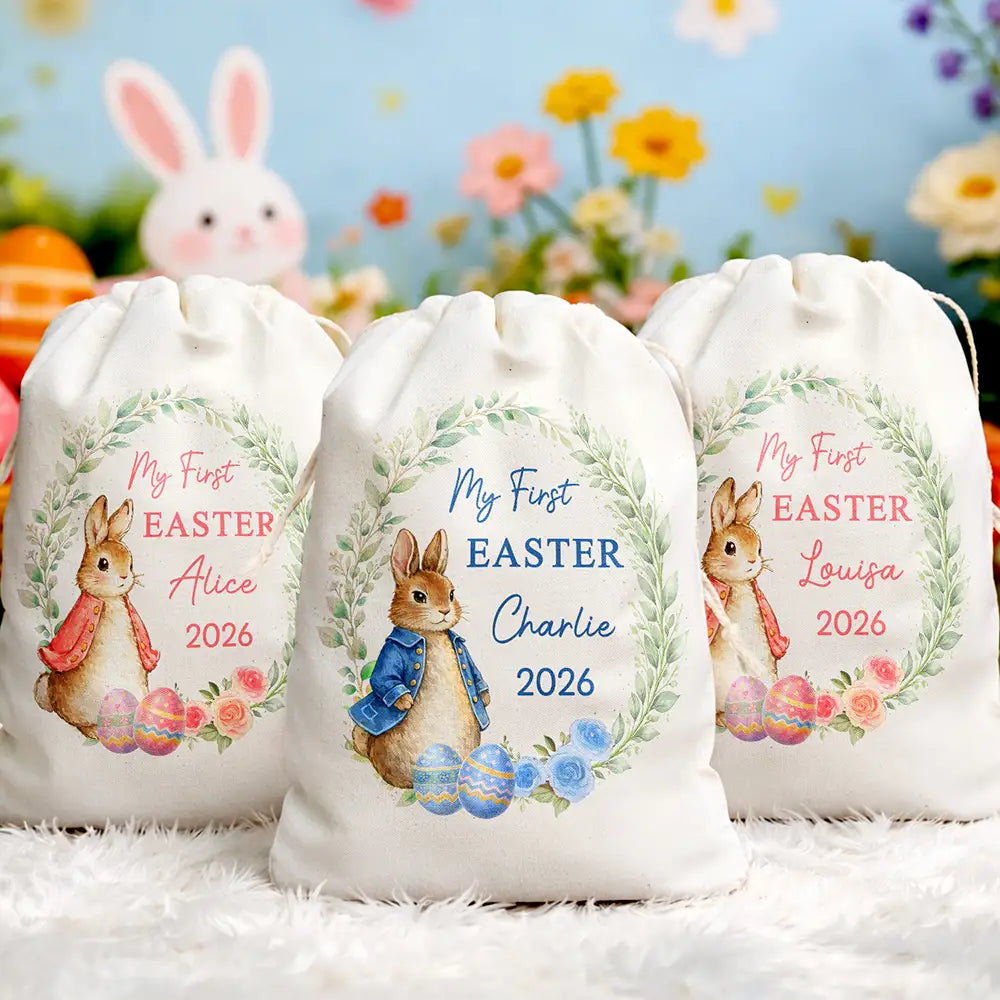 Baby First Easter With Bunny - Personalized Favor Bag