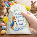 Easter,Gift For Kids,Grandma - Grandkids,Gift For Grandkids,Grandpa - Grandkids,Dad - Children,Mom - Children,Happy - Baby First Easter With Bunny - Personalized Favor Bag