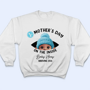 Pregnant Mom,Happy,Expecting Dad - Baby First Year On The Inside With Mom - Personalized Loungewear Set