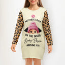 Pregnant Mom,Happy,Expecting Dad - Baby First Year On The Inside With Mom - Personalized Pocket Dress