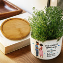 New Mom,New baby,Gift For Mother,Happy,Vector - Baby Growing Blooming New Parents - Personalized Ceramic Plant Pot