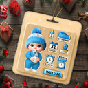 Christmas, New baby, New Mom, New Dad, Happy - Baby Information Toy Box - Personalized Custom Shaped Acrylic Ornament