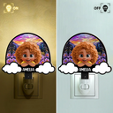 Gift For Kids, Gift For Daughter, Gift For Son, Love - Baby Kid On The Rainbow - Personalized Plug-in Night Light