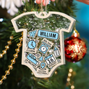 Christmas,New Dad,New baby,New Mom,Happy,Custom Photo - Baby Onise Baby Information - Personalized 3-Layered Acrylic Shaker Ornament