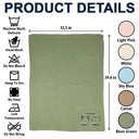 New baby,New Dad,New Mom,Gift For Kids,Happy,Pet Lovers - Baby Protected By Pet Dog Cat Ears Outline - Personalized Embroidered Knitted Baby Blanket