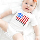 Gift For Baby,Independence Day,Top Market,Adorable,Custom Text - Baby's First 4th Of July - Personalized Baby Onesie