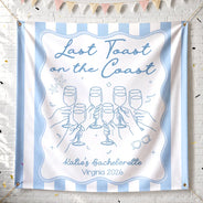 Bachelorette, Beach, Cozy, Gift For Yourself, Gift For Women, Icon - Bachelorette Last Toast On The Coast - Personalized Backdrop