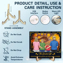 Family,Parents,Gift For Grandparents,Gift For Daughter,Gift For Son,Love - Backside Family Starry Night - Personalized LED Light Wooden Plaque