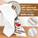 Gift For Wife,Gift For Mother,Gift For Grandma,Funny - Baking Because Murder Is Wrong - Personalized Kitchen Towel
