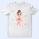 Gift For Kids,Happy - Ballerina Cute Girl 3D Effect - Personalized T Shirt