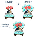 Gift For Couples,Gift For Husband,Gift For Wife,Married ,Wedding,Wedding Anniversary,Christmas,Love - Balloon Car Just Married Couple - Personalized Custom Shaped Car Visor Clip