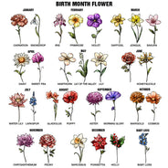 Gift For Grandma, Gift For Mother, Gift For Wife, Gift For Women, Happy - Grandma's Garden Birth Flowers - Personalized Rectangle LED Light