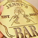 Funny,Gift For Couples,Patio,Gift For Husband,Gift For Wife,Gift For Boyfriend,Gift For Girlfriend - Bar Sign Funny - Personalized Cutout Metal Sign