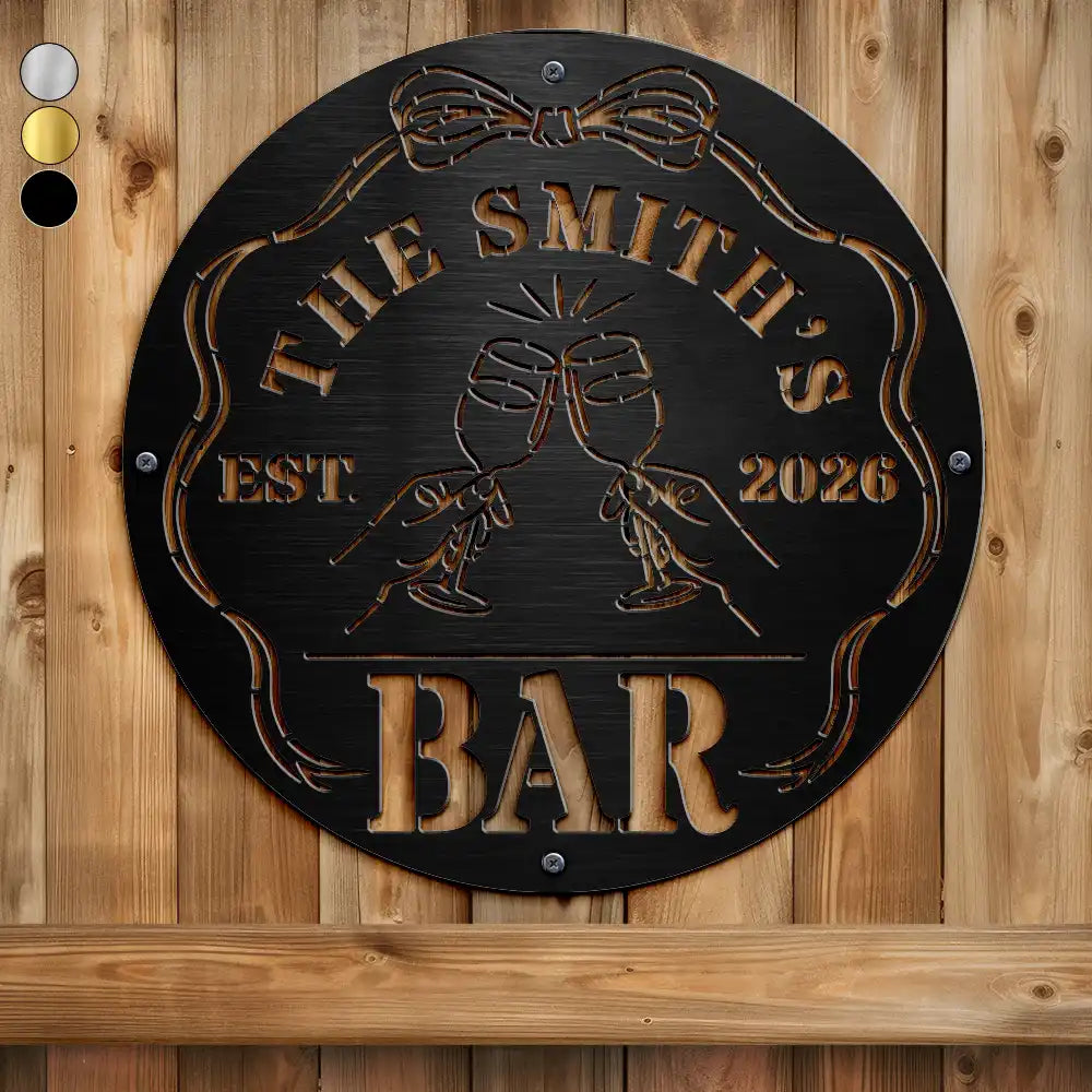 Bar Sign Funny - Personalized Cutout Metal Sign