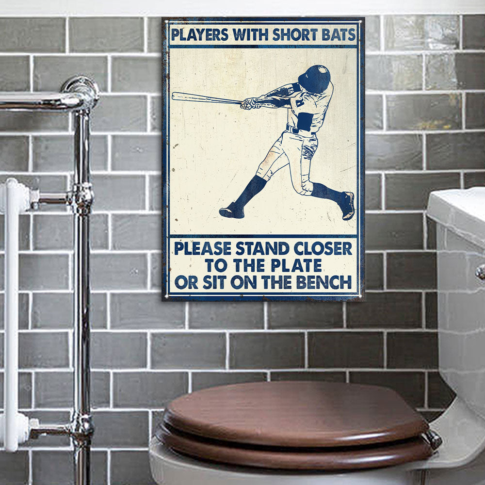 Panneaux métalliques classiques personnalisés avec battes courtes pour joueurs de baseball