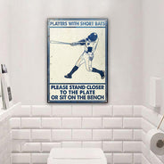 Panneaux métalliques classiques personnalisés avec battes courtes pour joueurs de baseball