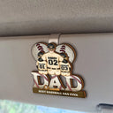 Gift For Father, Love, Baseball - Baseball Dad Behind Every Baseball Player - Personalized Custom Shaped Car Visor Clip