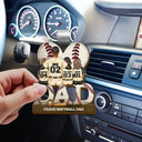 Gift For Father, Love, Baseball - Baseball Dad Behind Every Baseball Player - Personalized Custom Shaped Car Visor Clip