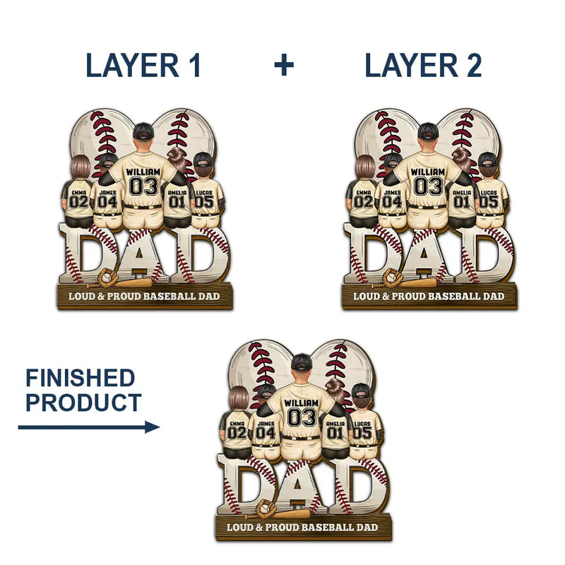 Gift For Father, Love, Baseball - Baseball Dad Behind Every Baseball Player - Personalized Custom Shaped Car Visor Clip