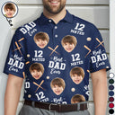 Gift For Father,Gift For Couples,Dad - Children,Dad's Hobby,Happy - Baseball Dad Best Dad Ever - Personalized Polo Shirt