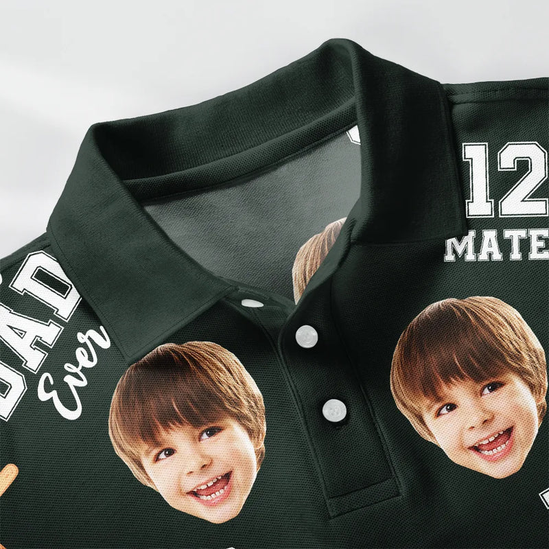 Gift For Father,Gift For Couples,Dad - Children,Dad's Hobby,Happy - Baseball Dad Best Dad Ever - Personalized Polo Shirt
