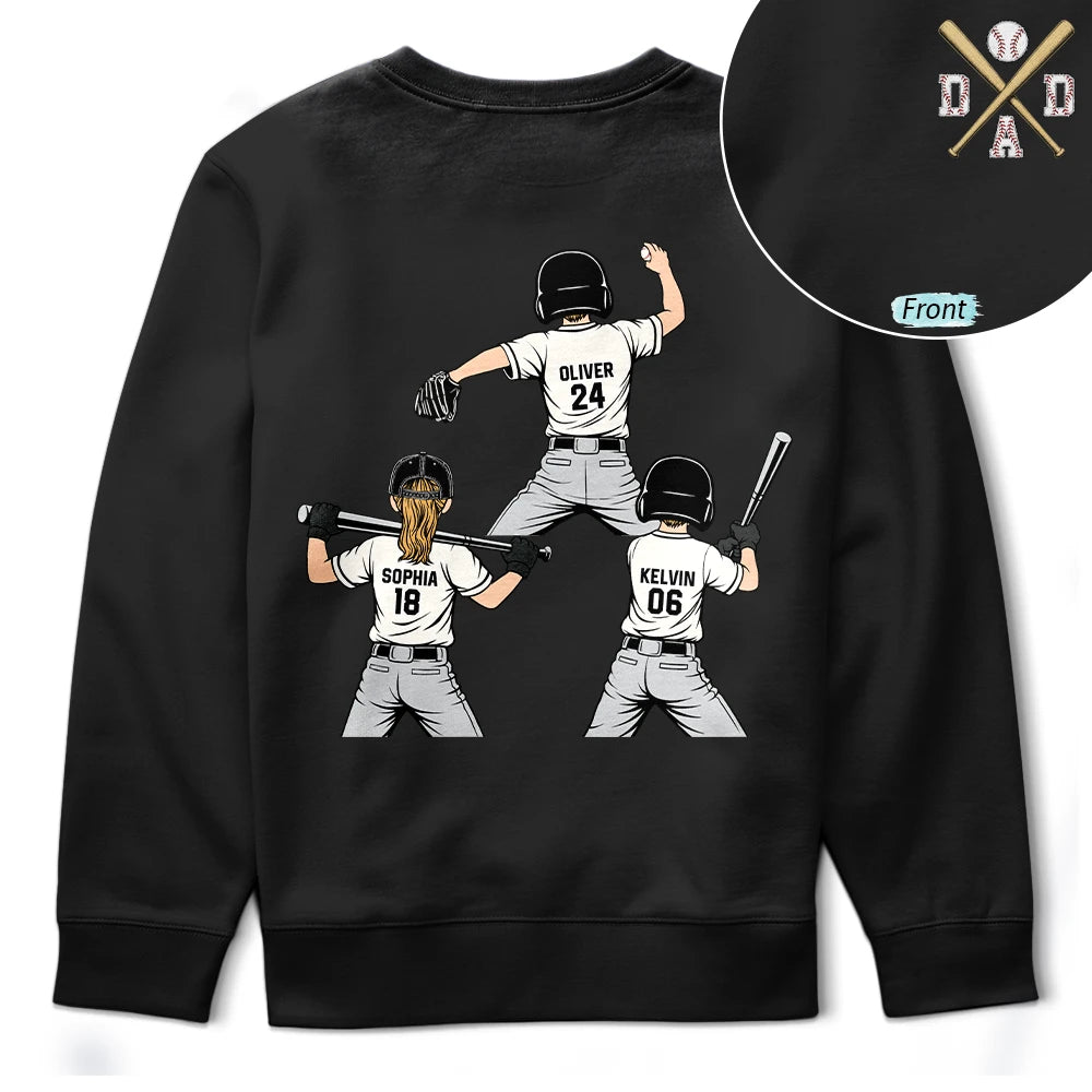 Gift For Father,Gift For Grandpa,Baseball,Non-Eng,Vector,Humorous - Baseball Dad Crossed Arrows - Personalized T Shirt