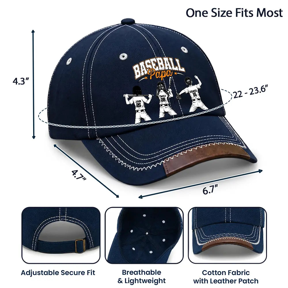 Baseball, Gift For Father, Top Market, Confident, Icon - Baseball Dad Grandpa - Personalized Vintage Baseball Cap