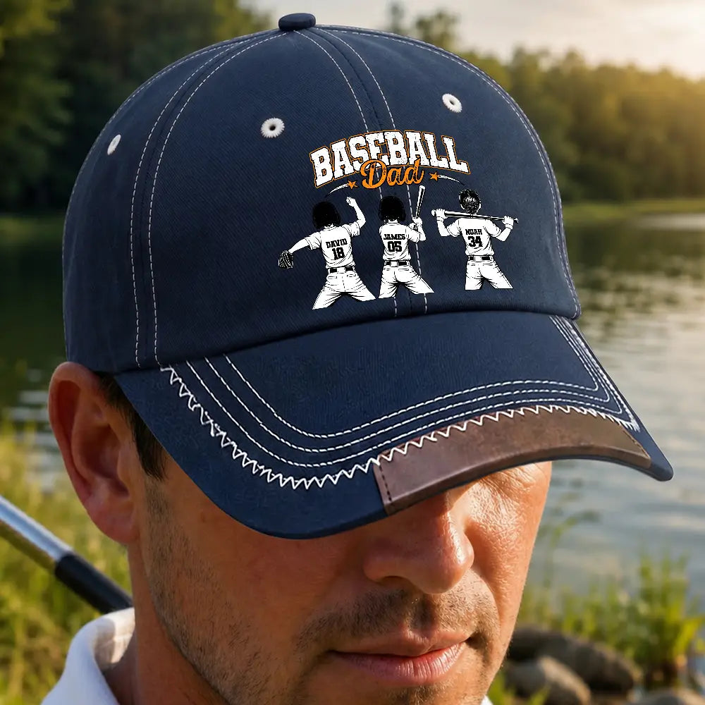 Baseball, Gift For Father, Top Market, Confident, Icon - Baseball Dad Grandpa - Personalized Vintage Baseball Cap