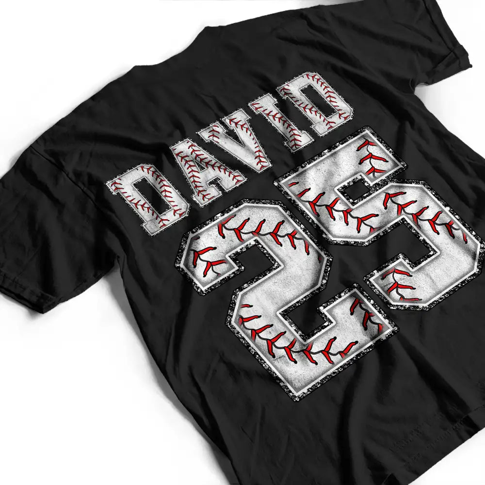 Gift For Grandpa, Gift For Father, Baseball, Non-Eng, Icon, Proud - Baseball Dad Papa Crossed Arrows - Personalized T Shirt