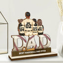 Gift For Father,Baseball,Sport Dad - Baseball Dad We Hit A Homerun - Personalized Custom Shaped 2-Layered Wooden Plaque
