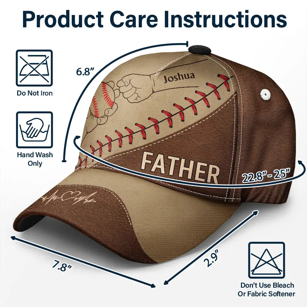 Gift For Father,Dad,Children,Sport Dad,Baseball - Baseball Dad & Children - Personalized Classic Cap
