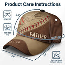 Gift For Father,Dad,Children,Sport Dad,Baseball - Baseball Dad & Children - Personalized Classic Cap