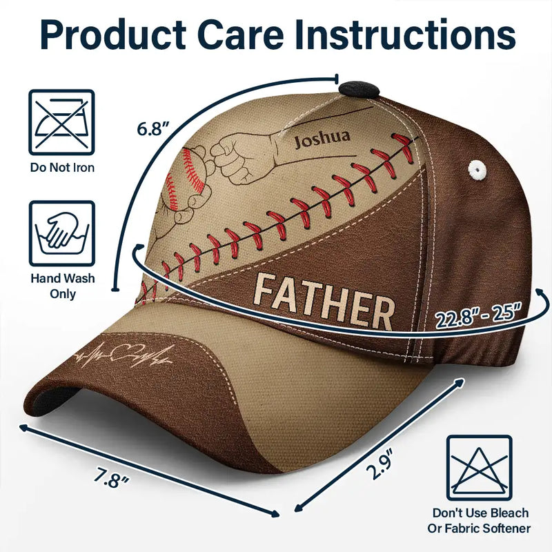 Gift For Father,Dad,Children,Sport Dad,Baseball - Baseball Dad & Children - Personalized Classic Cap