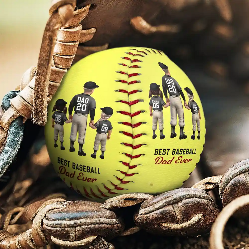 Gift For Father,Sport Dad,Baseball,Dad - Children,Dad's Hobby - Baseball I Caught The Best Dad - Personalized Baseball, Softball