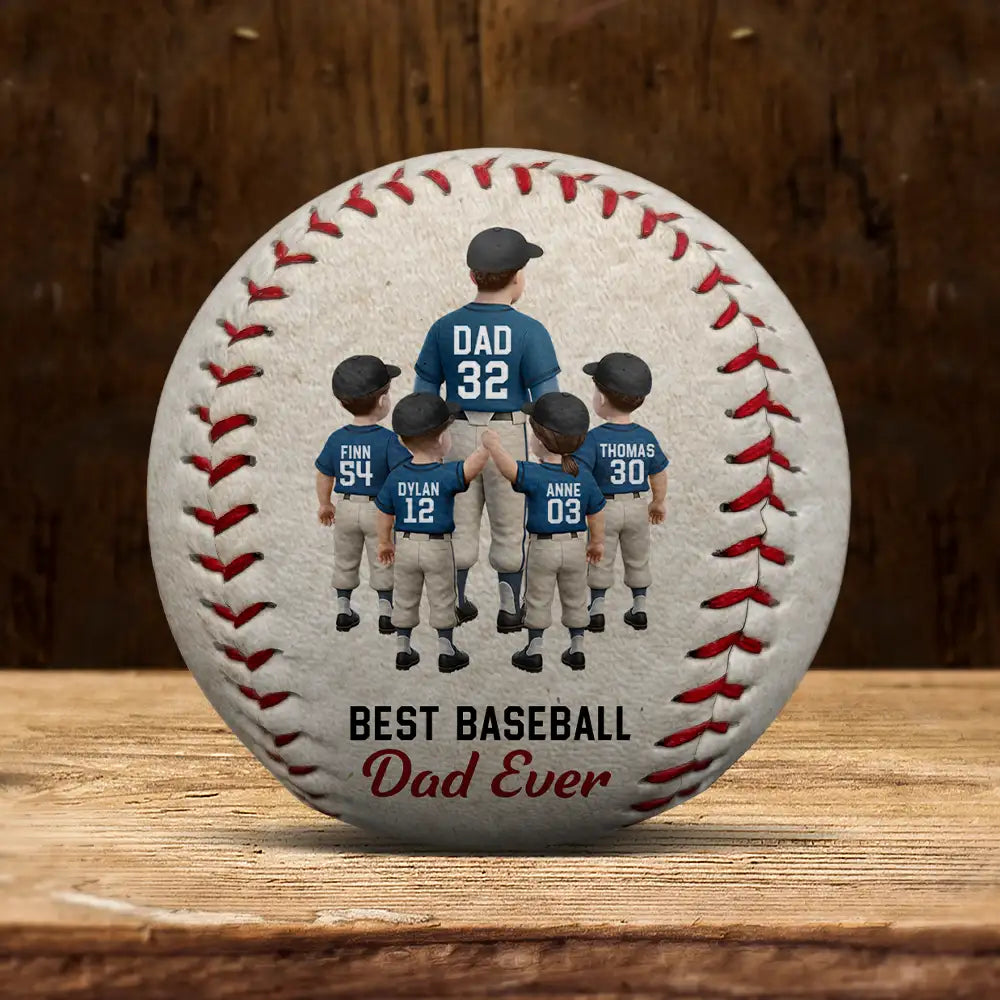 Gift For Father,Sport Dad,Baseball,Dad - Children,Dad's Hobby - Baseball I Caught The Best Dad - Personalized Baseball, Softball