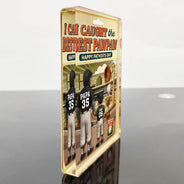 Gift For Father,Baseball - Baseball I Caught The Best Dad Doll Box Effect Figure Style - Personalized Custom Shaped Acrylic Plaque