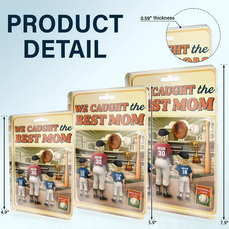 Gift For Mother, Sport Mom, Mom's Hobby, Baseball, Happy - Baseball I Caught The Best Mom - Personalized Custom Shaped Acrylic Plaque