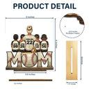 Mom - Children, Gift For Mother, Happy, Baseball, Softball - Baseball Mom And Kids - Personalized Custom Shaped 2-Layered Wooden Plaque