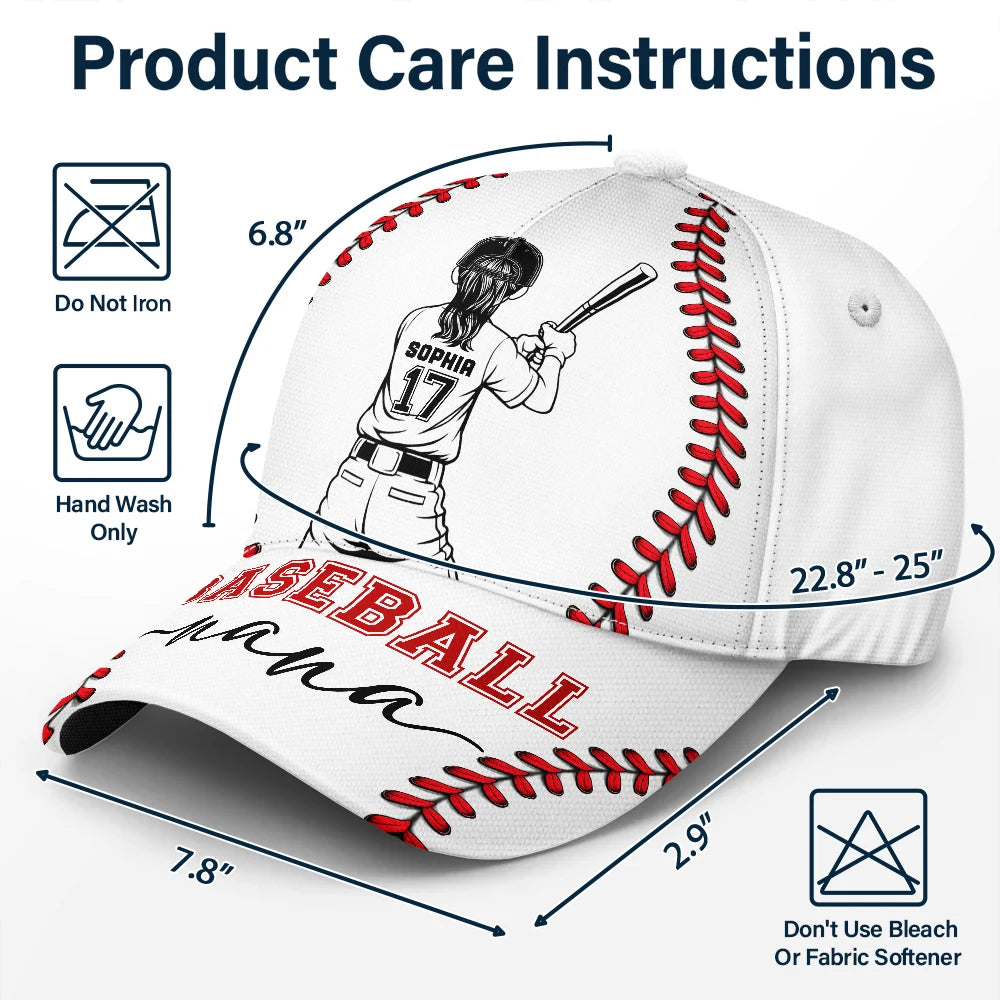 Gift For Mother,Gift For Father,Baseball,Happy - Baseball Mom Dad - Personalized Classic Cap