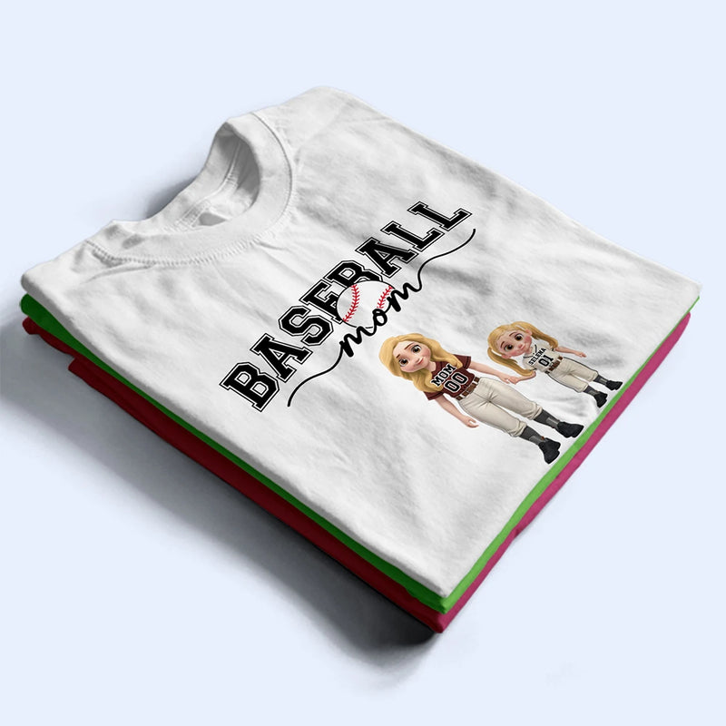 Gift For Wife,Gift For Mother,Gift For Grandma,Mom's Hobby,Sport Mom,Mom - Children,Happy,Baseball - Baseball Mom Kids - Personalized T Shirt